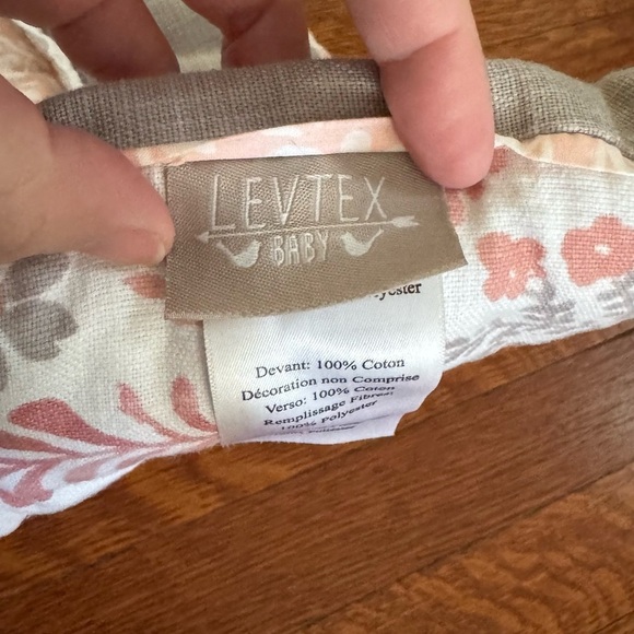 Elephant and Floral Baby Quilt - Gray and Pink - Picture 2 of 6